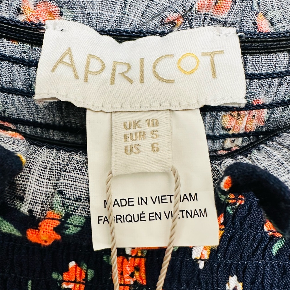 APRICOT Black Maxi Dress with Orange Floral Design - Picture 2 of 5